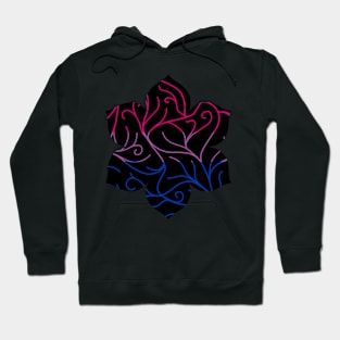 Black Velvet, Bisexual Flag Vines Hoodie